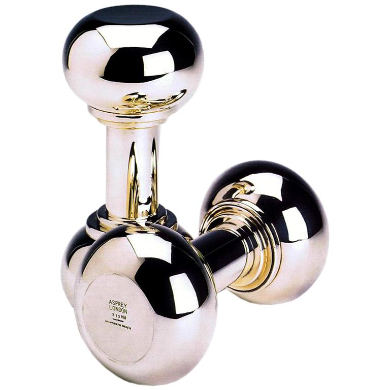 Pair of Art Deco 'DumbBell' Cocktail Shakers by Asprey and Co, c