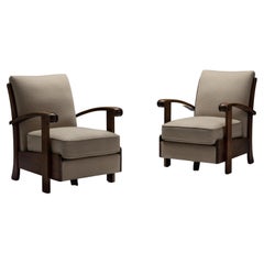 Pair of Art Deco Dutch Armchairs, Netherlands circa 1930