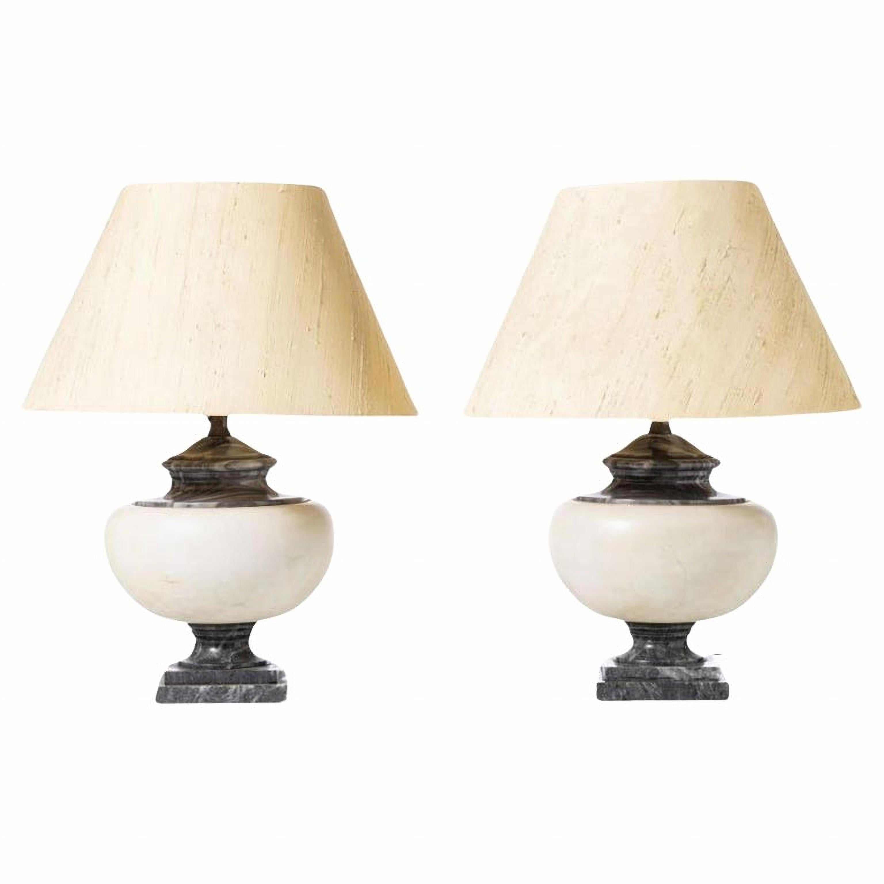 Ceramic Pair of Art Deco Early 20th Century Italian Lamps For Sale