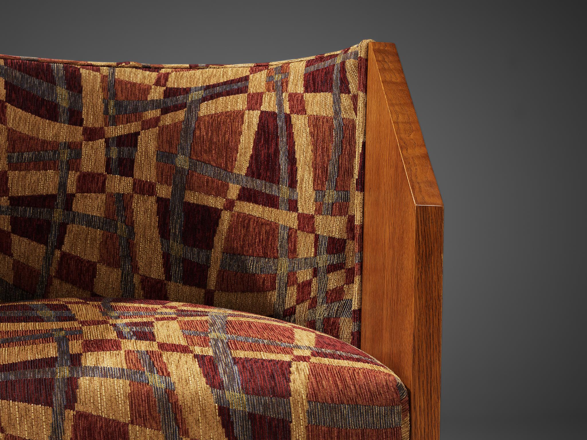 Early 20th Century Pair of Art Deco Easy Chairs in Oak