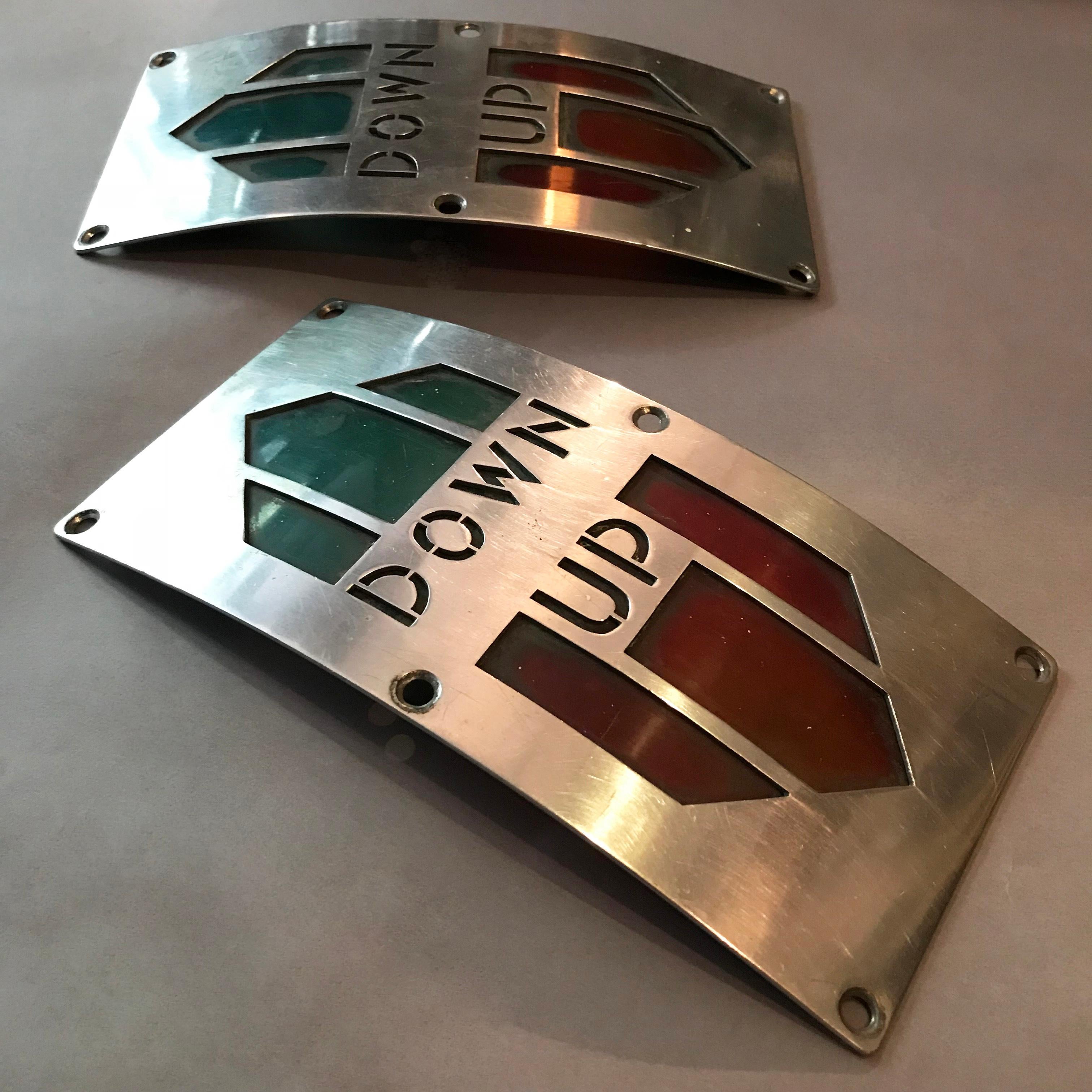 Pair of Art Deco Elevator Up Down Direction Panels at 1stDibs ...