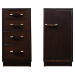 Pair of Art Deco Eliel Saarinen for Johnson Walnut End Tables/ Nightstands