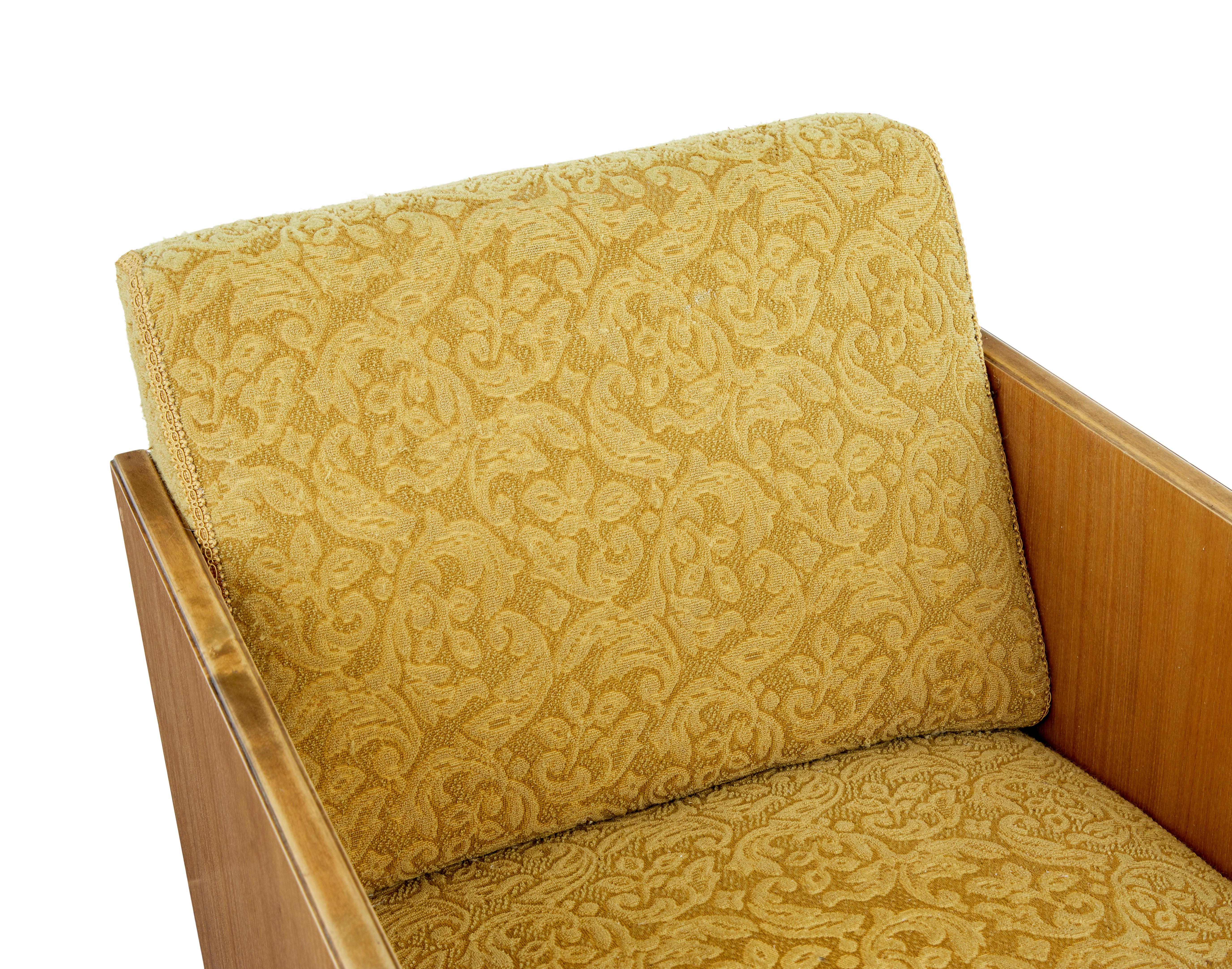 Paar Art-Deco-Sessel aus Ulme und Birke (Schwedisch) im Angebot