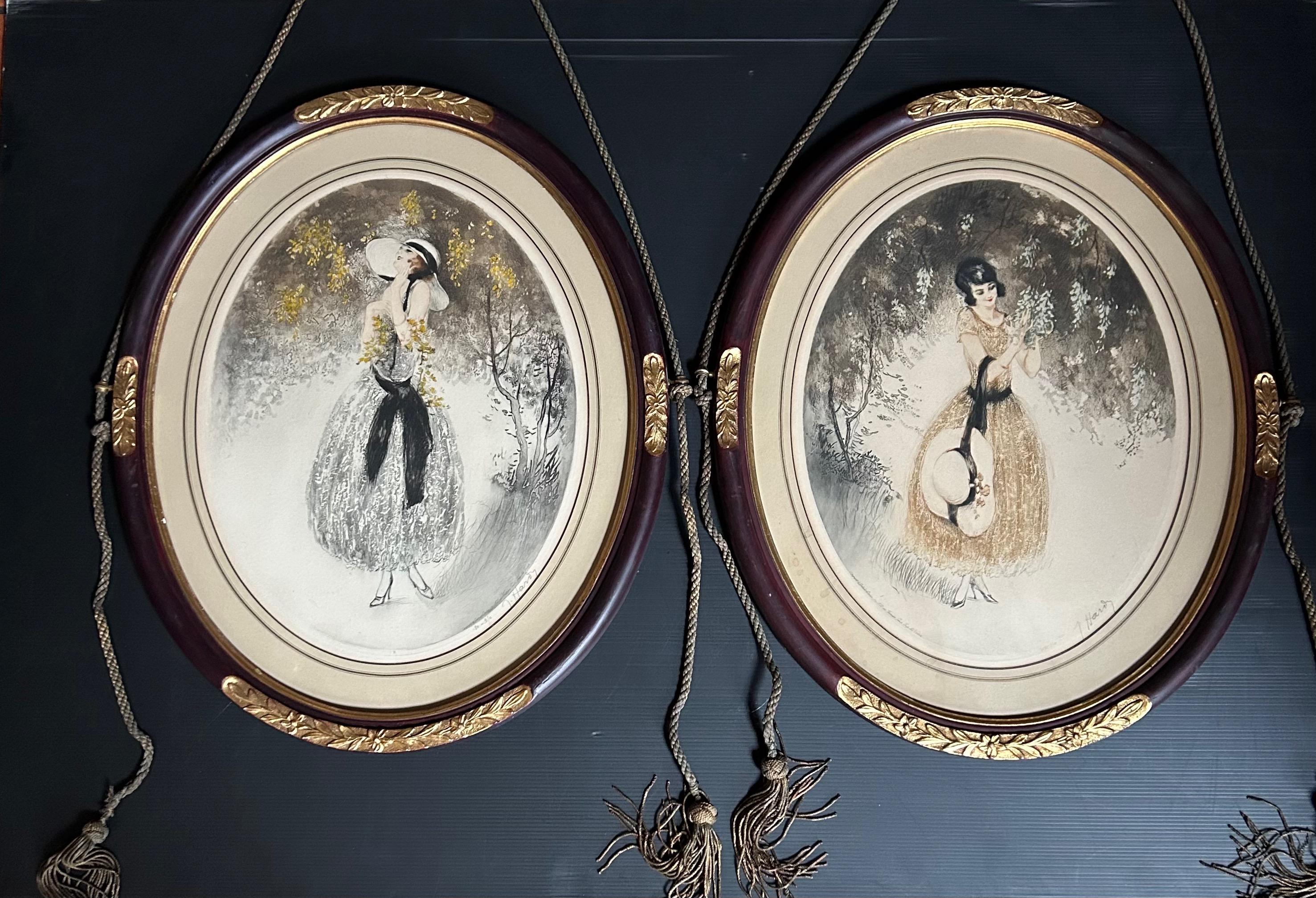 Paar Art-Déco-Gravuren von Jean Hardy im Angebot 7