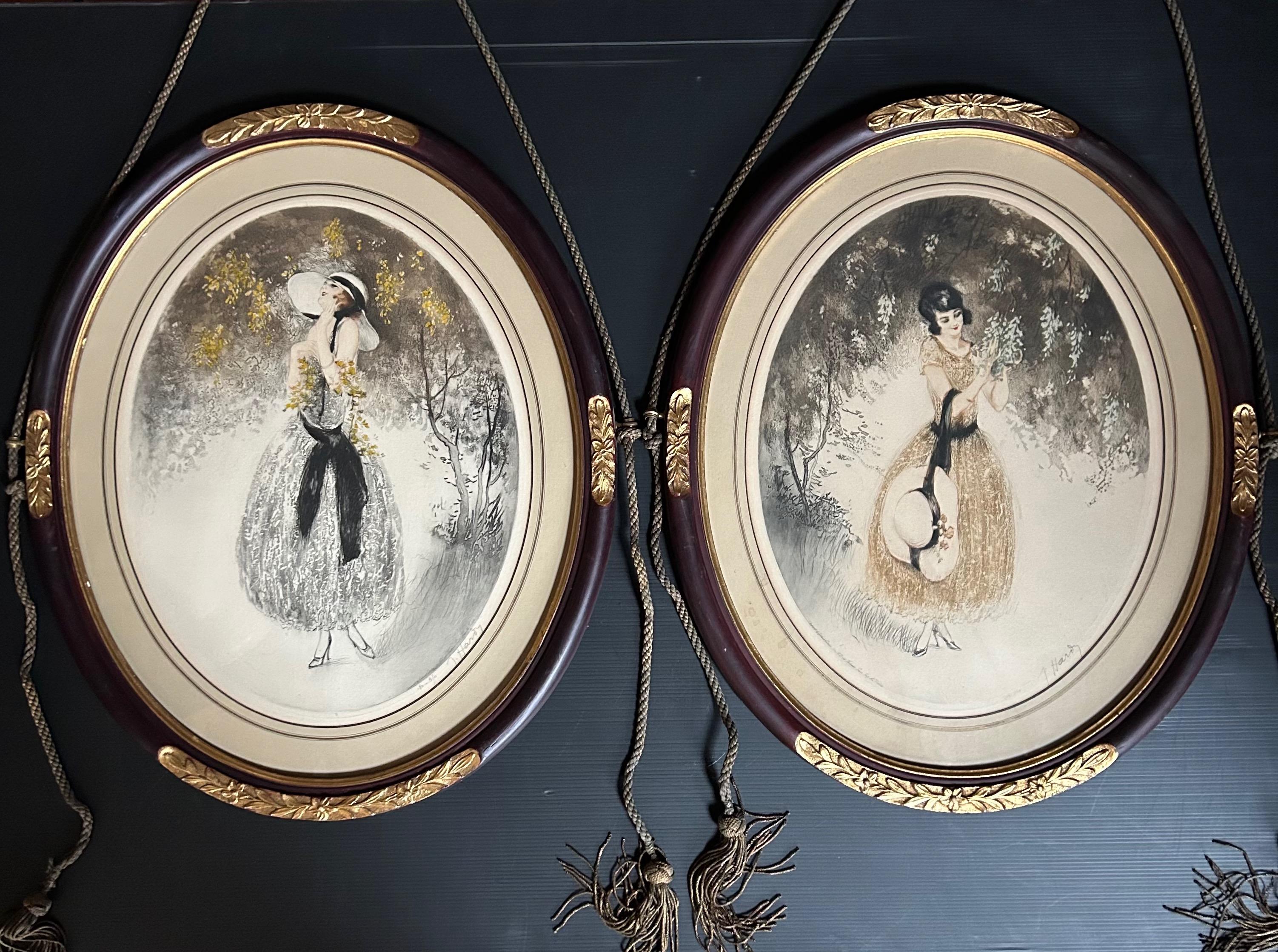 Paar Art-Déco-Gravuren von Jean Hardy im Angebot 10