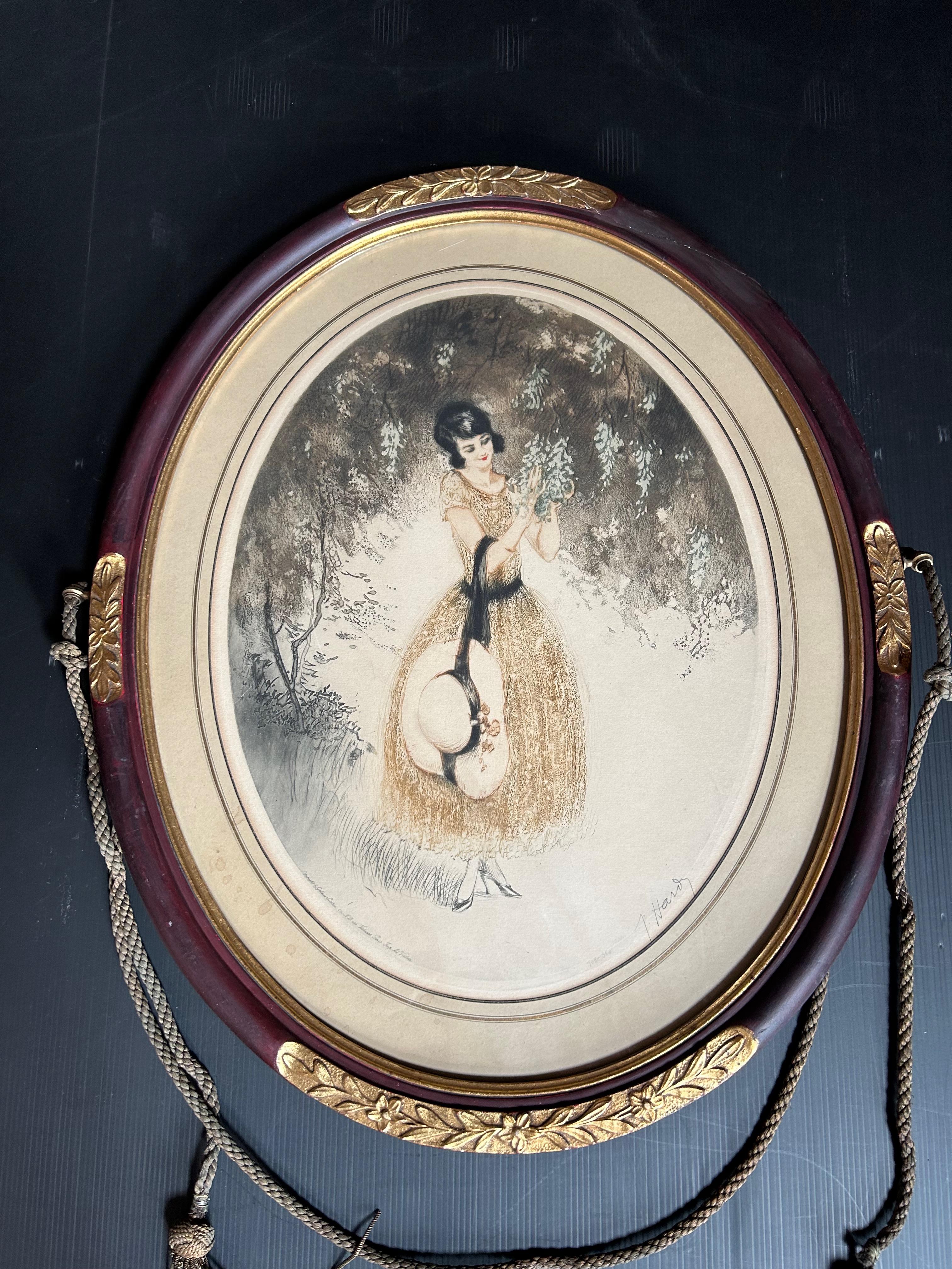 Paar Art-Déco-Gravuren von Jean Hardy (Holz) im Angebot