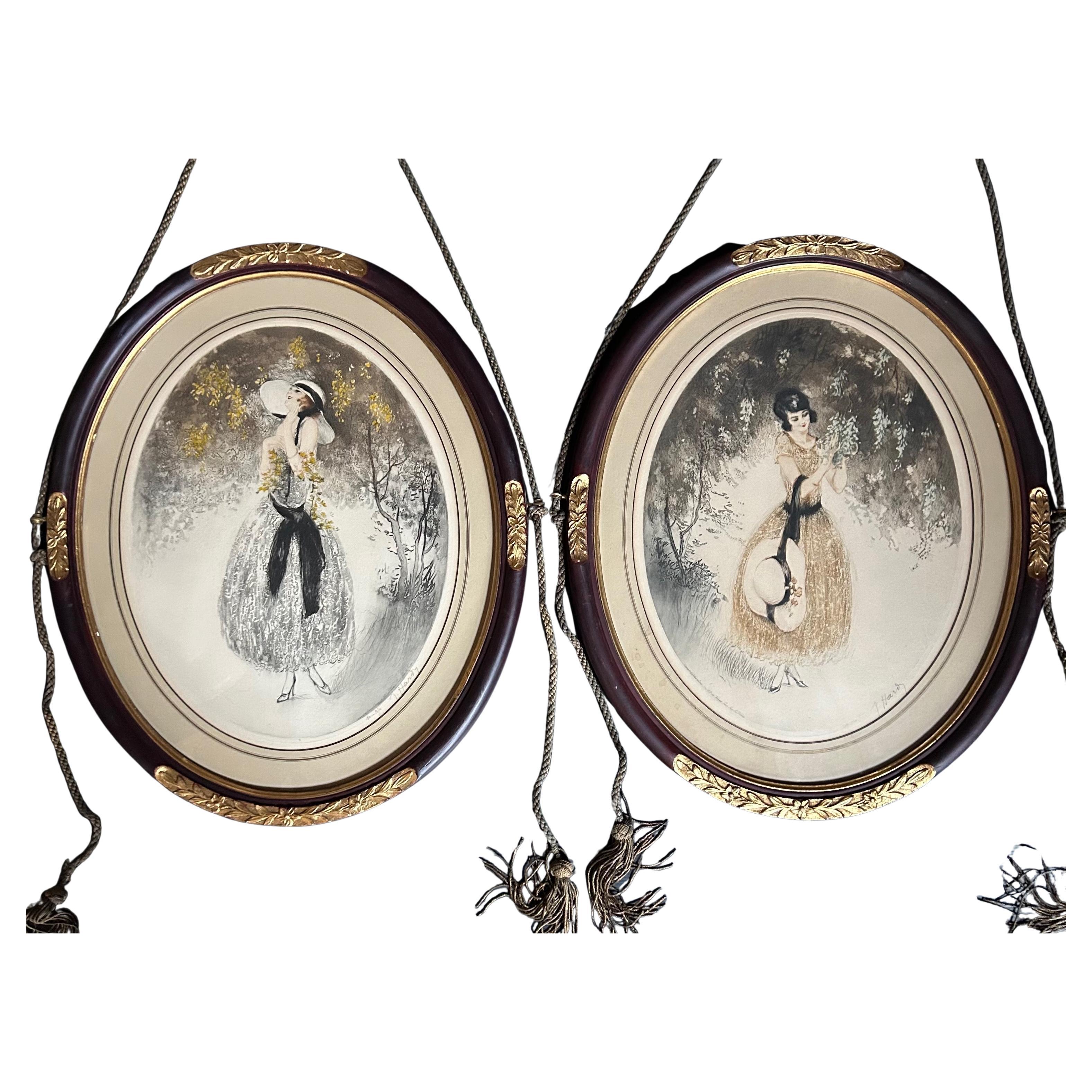Paar Art-Déco-Gravuren von Jean Hardy im Angebot