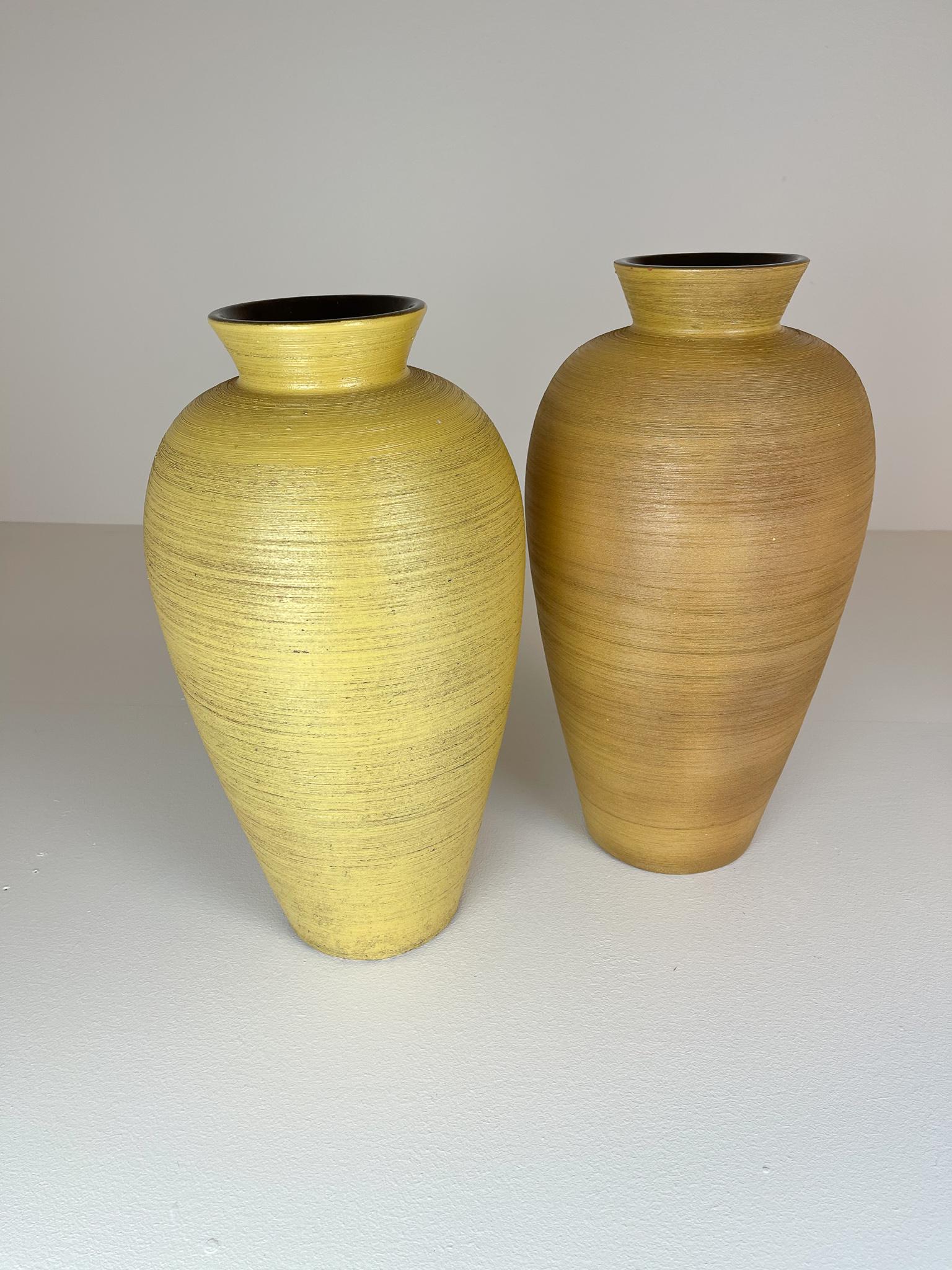 Paire de vases de sol Art Déco par Upsala Ekeby, Suède, années 1940 en vente 1