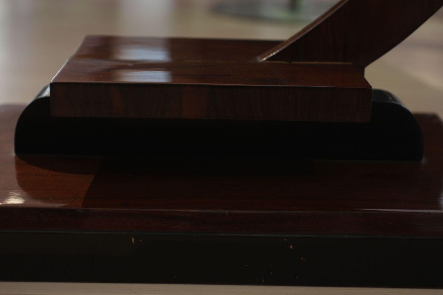 Pair of Art Deco Flower Stands or Side Tables, Walnut Veneer, France, circa 1925 5