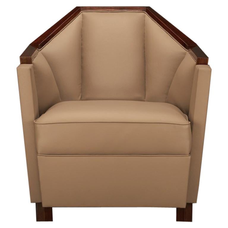 Art Deco French Armchair in Walnut