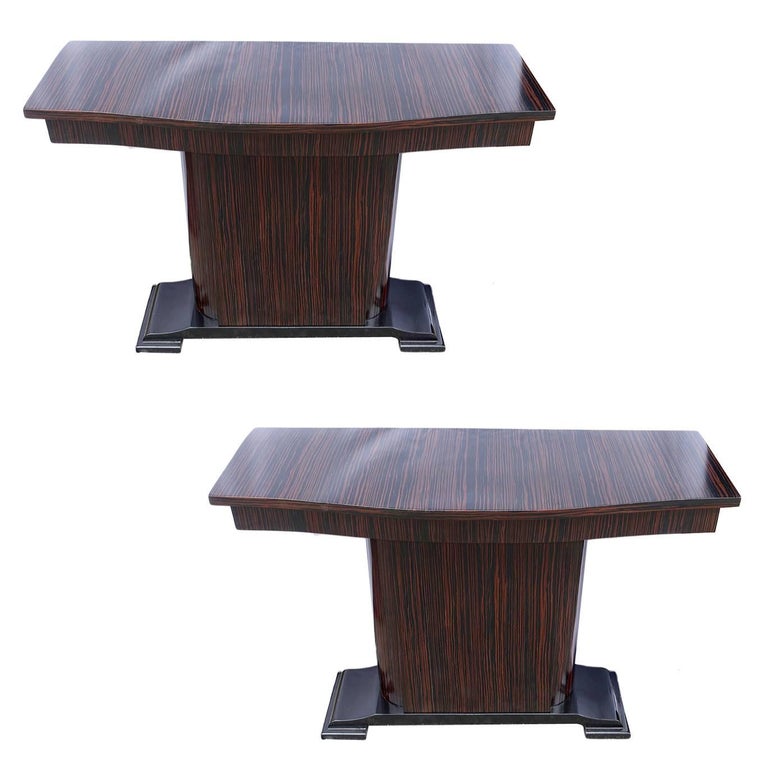 Pair of Art Deco French Console Tables For Sale at 1stdibs