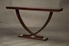 Pair of Art Deco French Consoles in Walnut