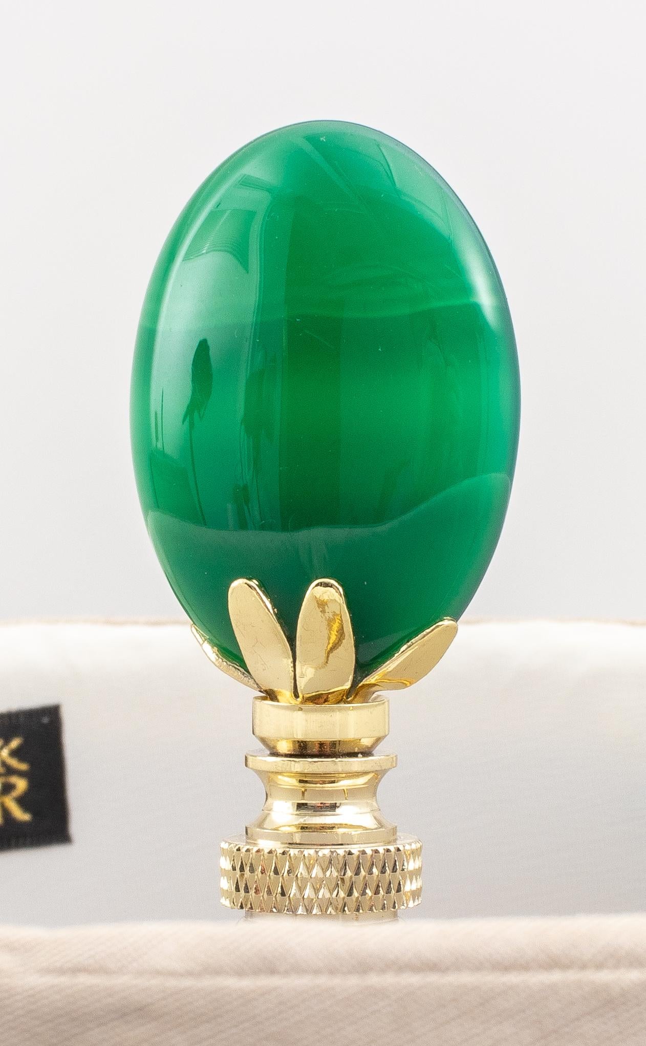 green art deco lamp