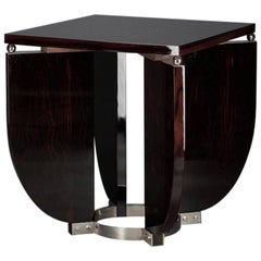 Pair of Art Deco French Side Tables in Macassar