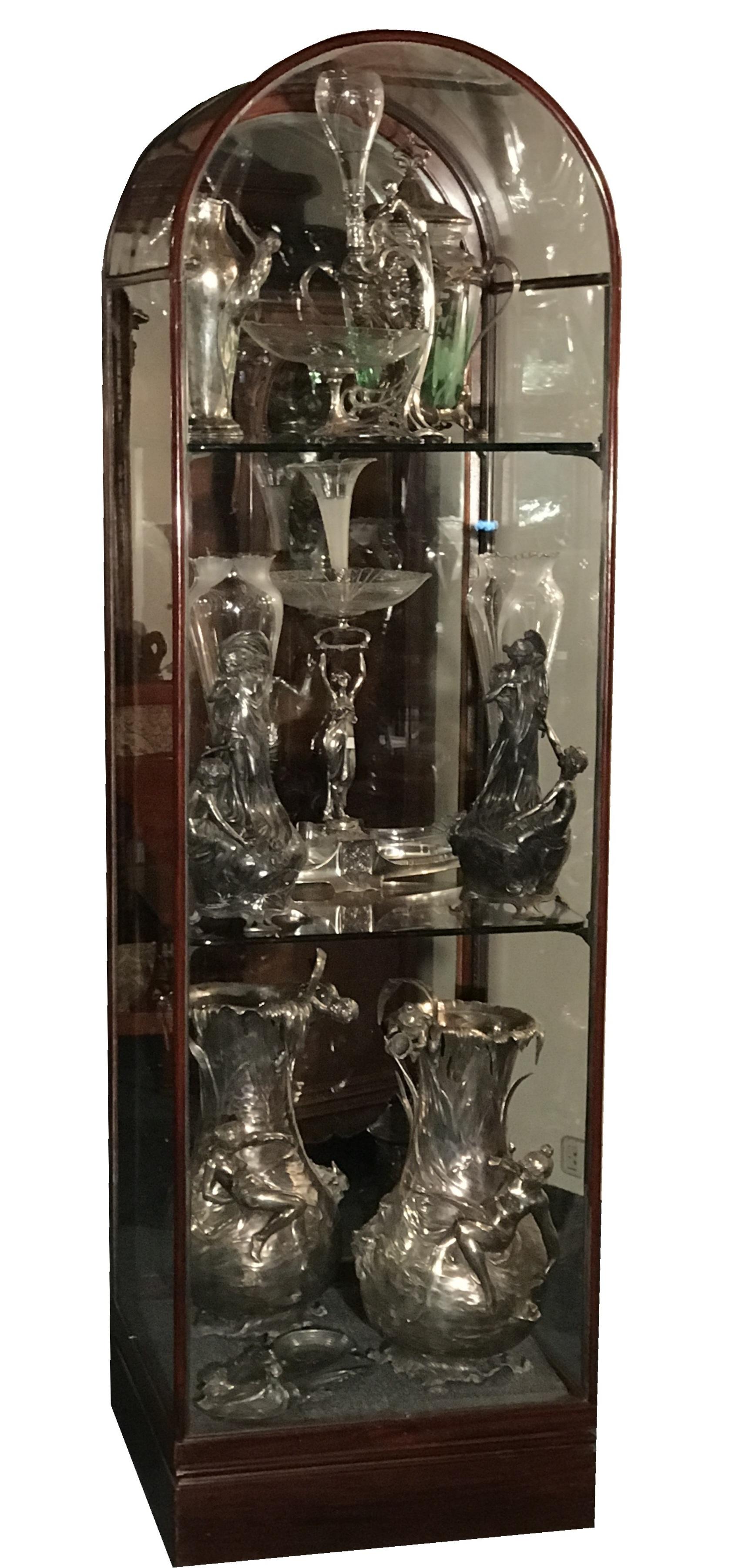 Verre Paire de Vitrines Art Déco Françaises, 1930, Matériaux : Bois et verre en vente