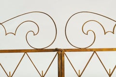 Pair of Art Deco Gilded Iron Gates, France, 1940s