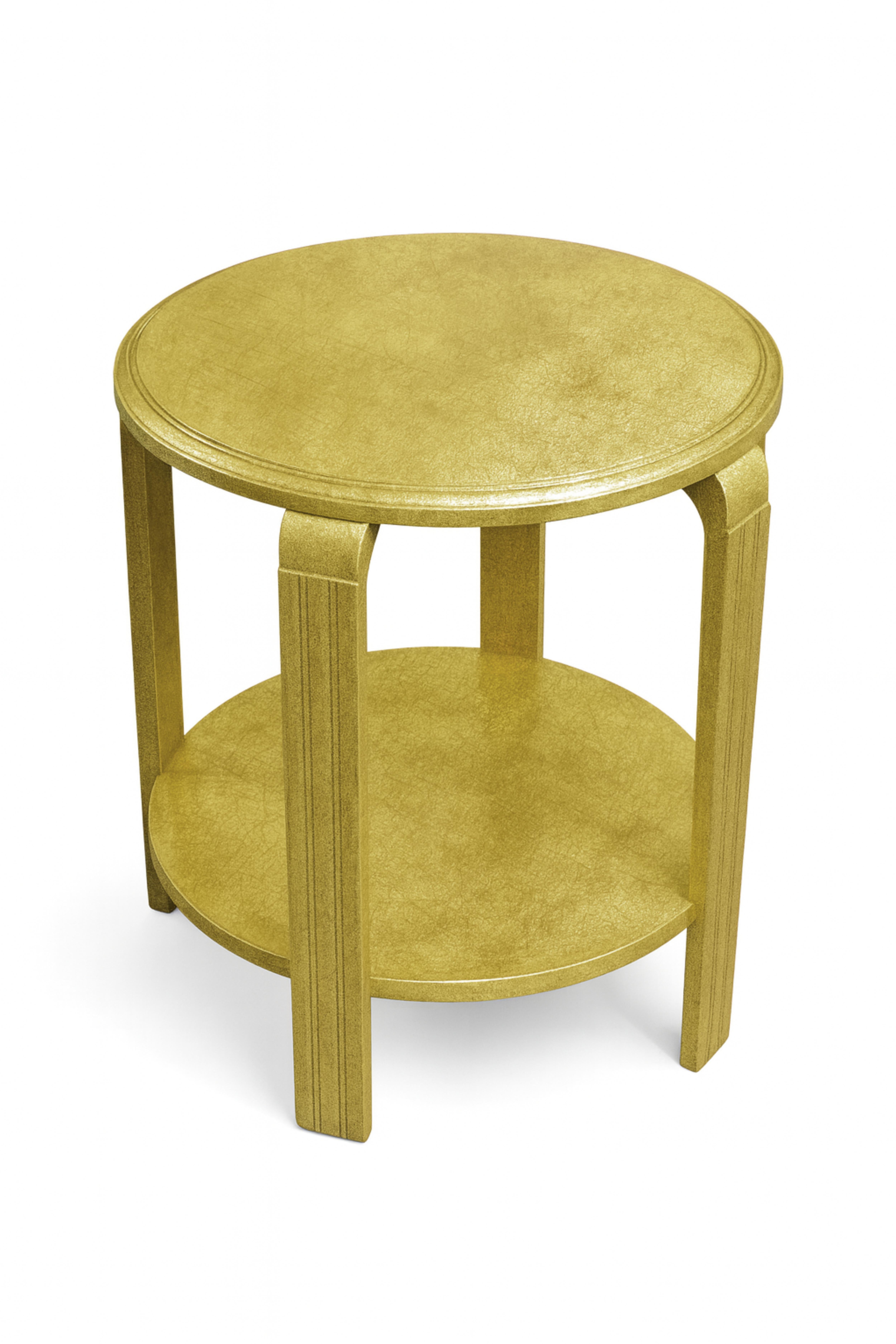 Paire de   Table d'appoint ronde en noyer doré Art déco, 20e siècle en vente 4