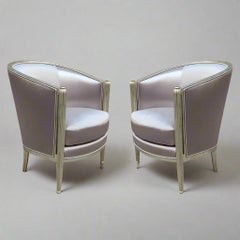 Pair of Art Deco Giltwood Armchairs