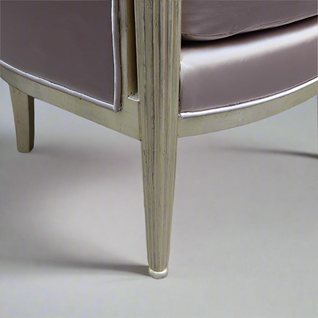 Pair of Art Deco Giltwood Armchairs For Sale 1
