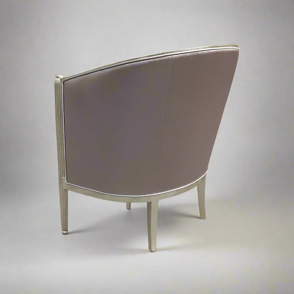 Pair of Art Deco Giltwood Armchairs For Sale 3