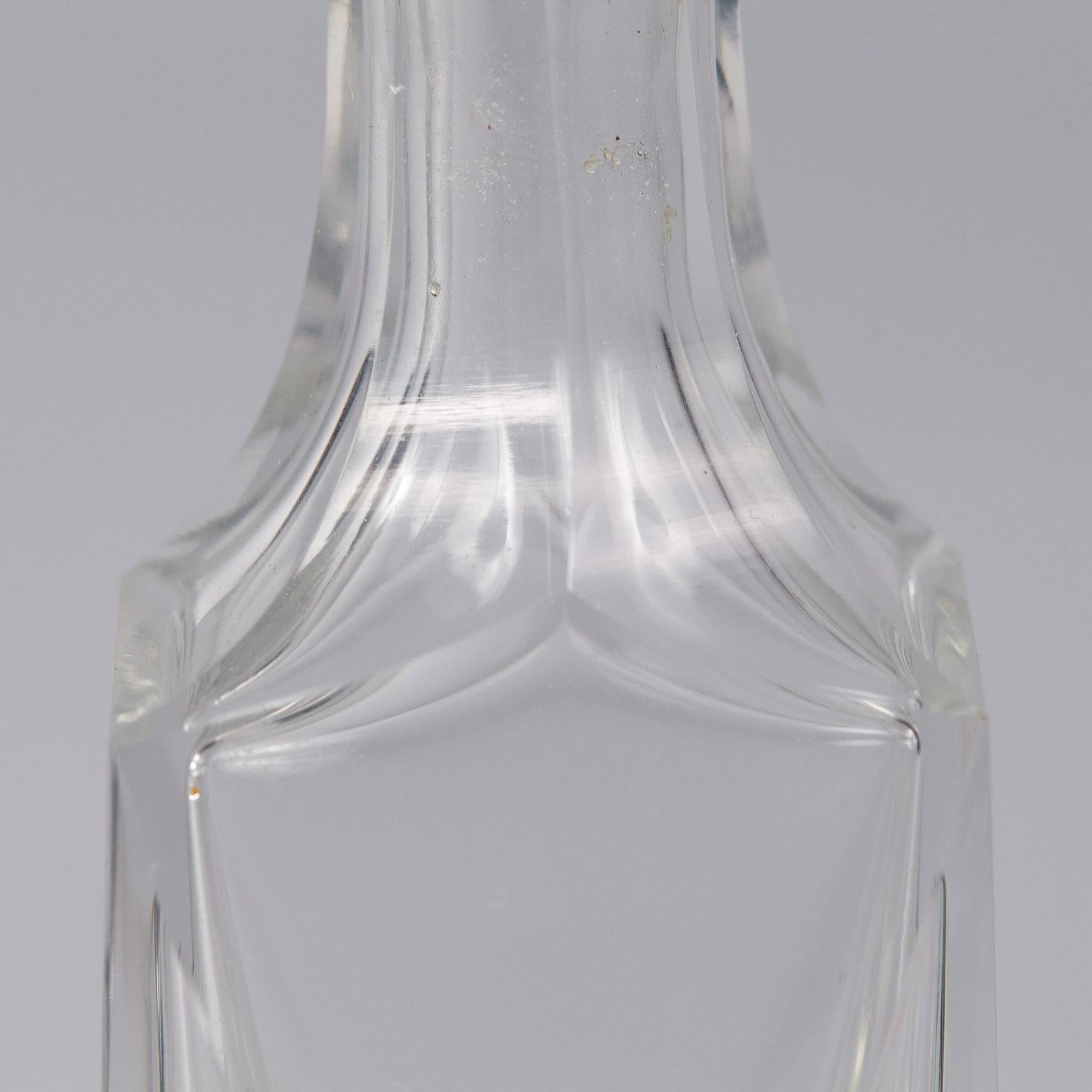 Pair of Art Deco Glass Baccarat Perfume Bottles, France, 1920s 1
