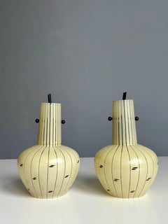 Pair of Art Deco Glass Pendants, 1940s