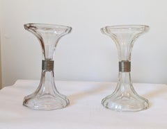 Pair of Art Deco Glass Shelf Supports