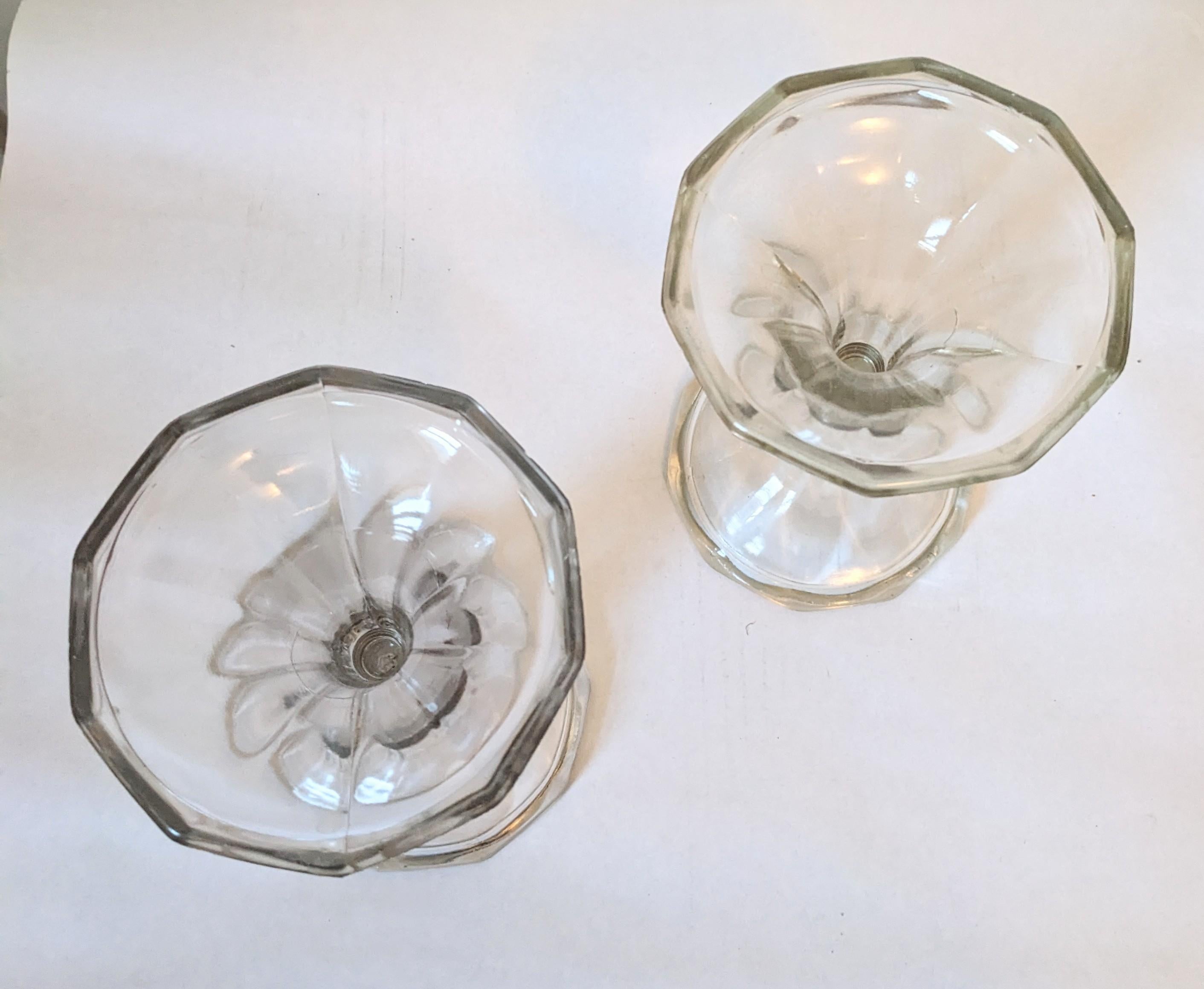 Par de Soportes de Estantería de Cristal Art Decó en Bueno estado para la venta en Riverdale, NY