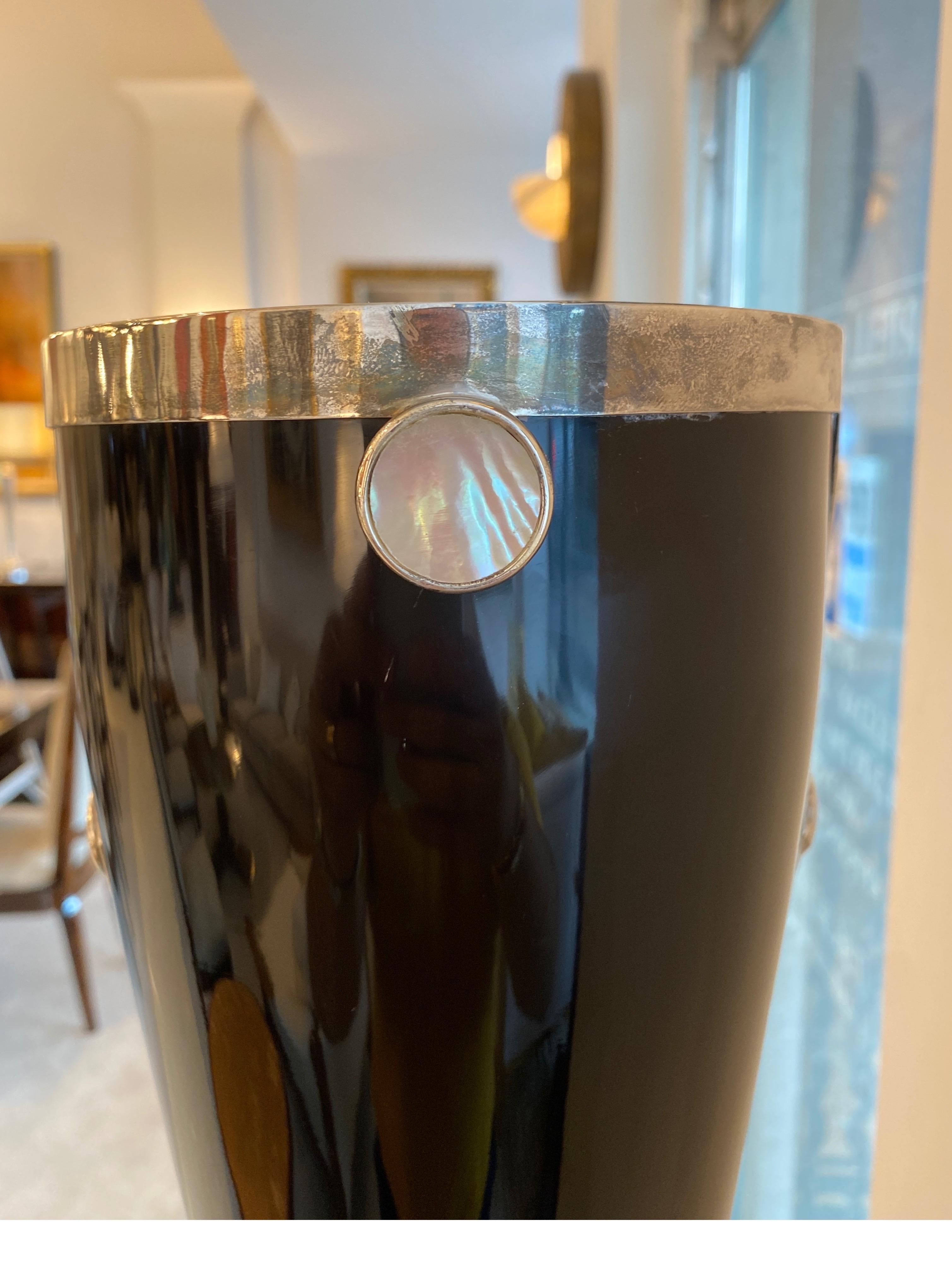  Art Deco Vasen aus schwarzem Glas (Französisch) im Angebot