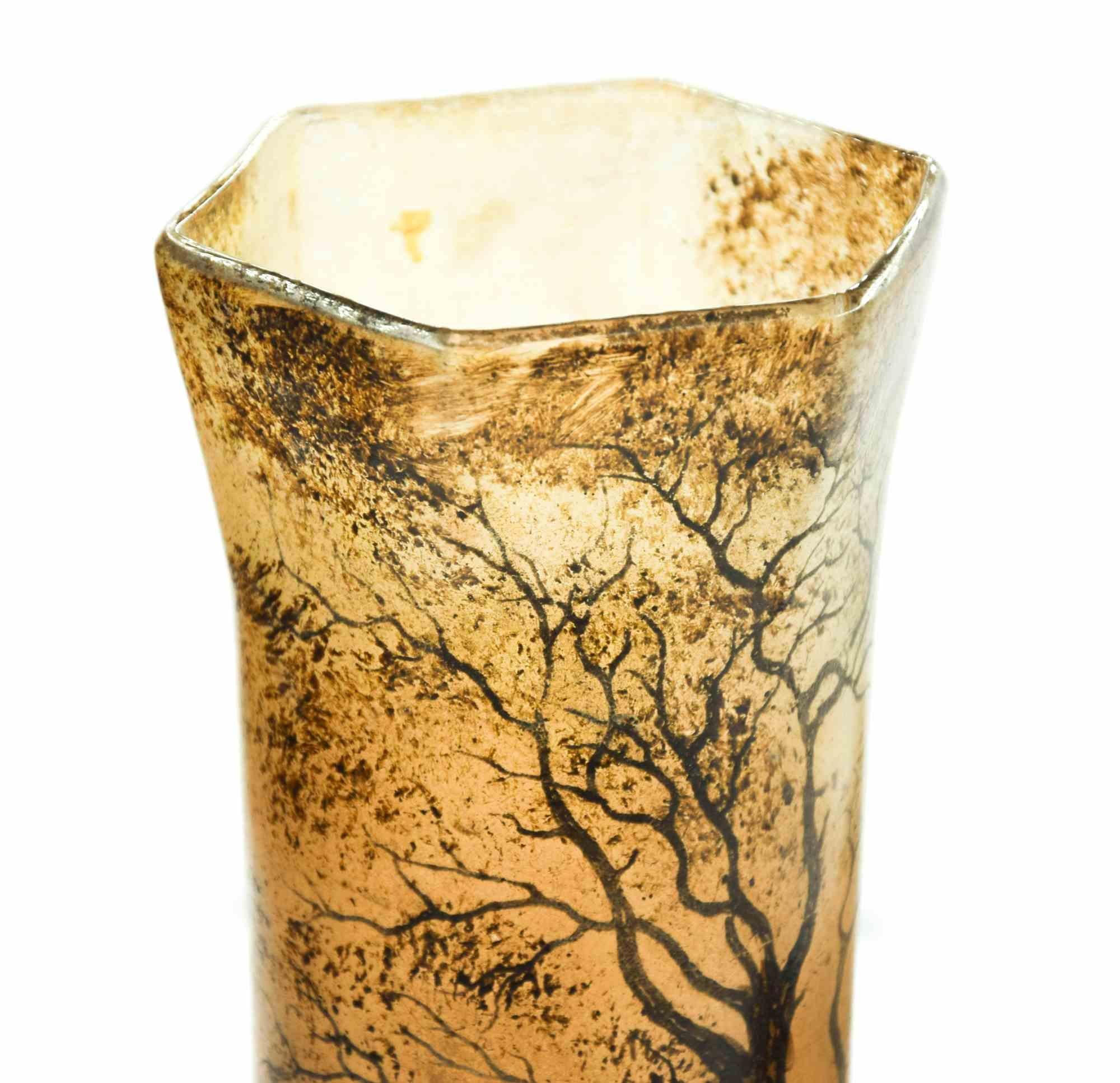Coppia di vasi in vetro Art Déco, Italia, inizio XX secolo In condizioni buone in vendita a Roma, IT