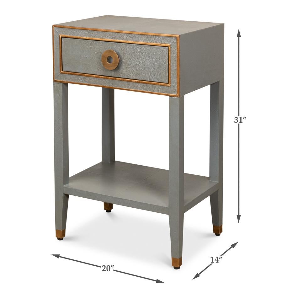 Pair of Art Deco Grey Nightstands en vente 4