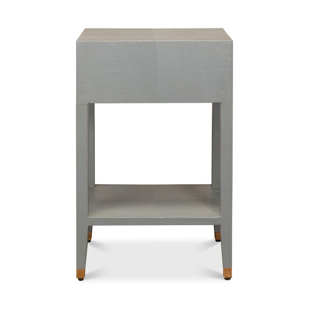 Pair of Art Deco Grey Nightstands en vente 1