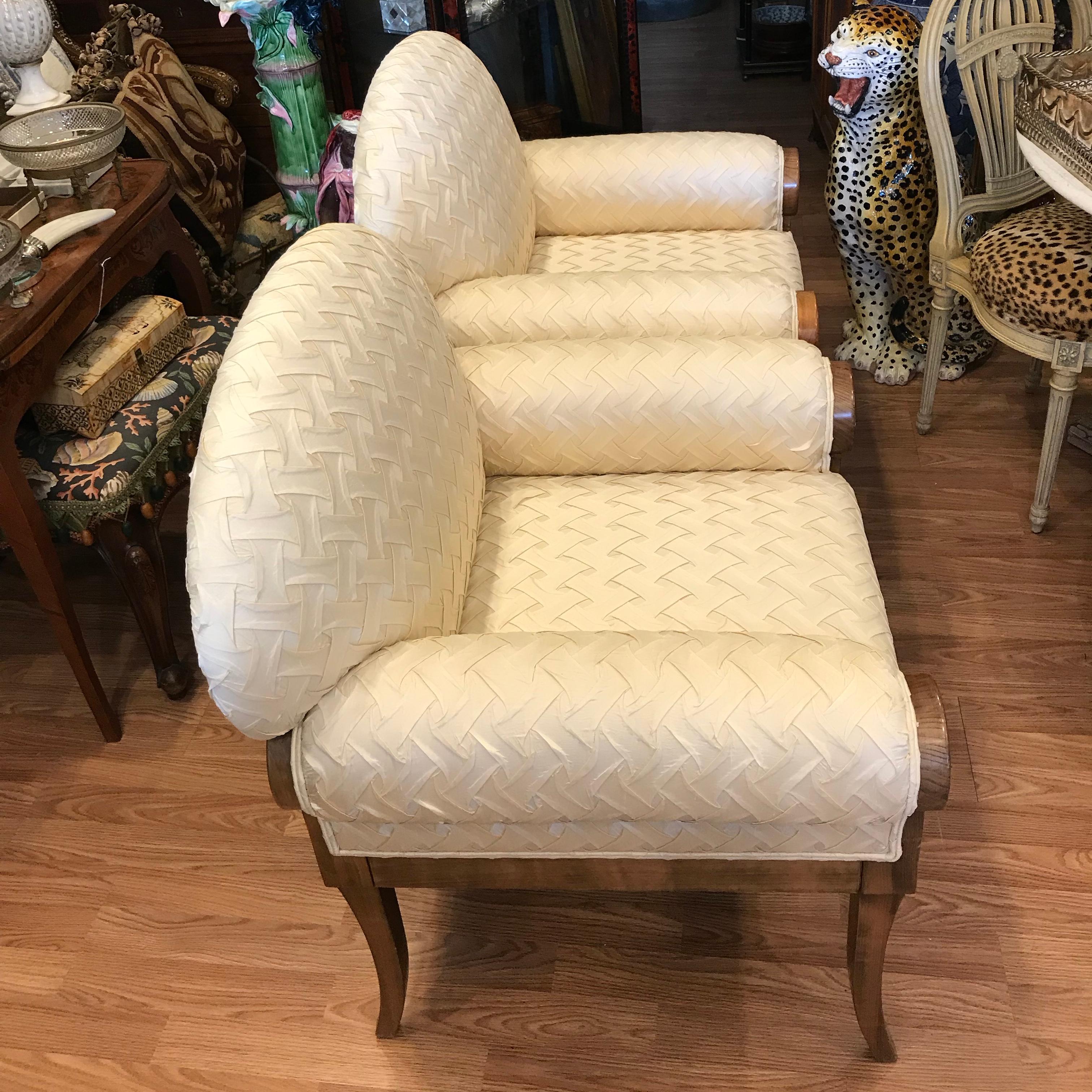 Pair of Art Deco Inspired Midcentury Club Chairs 5