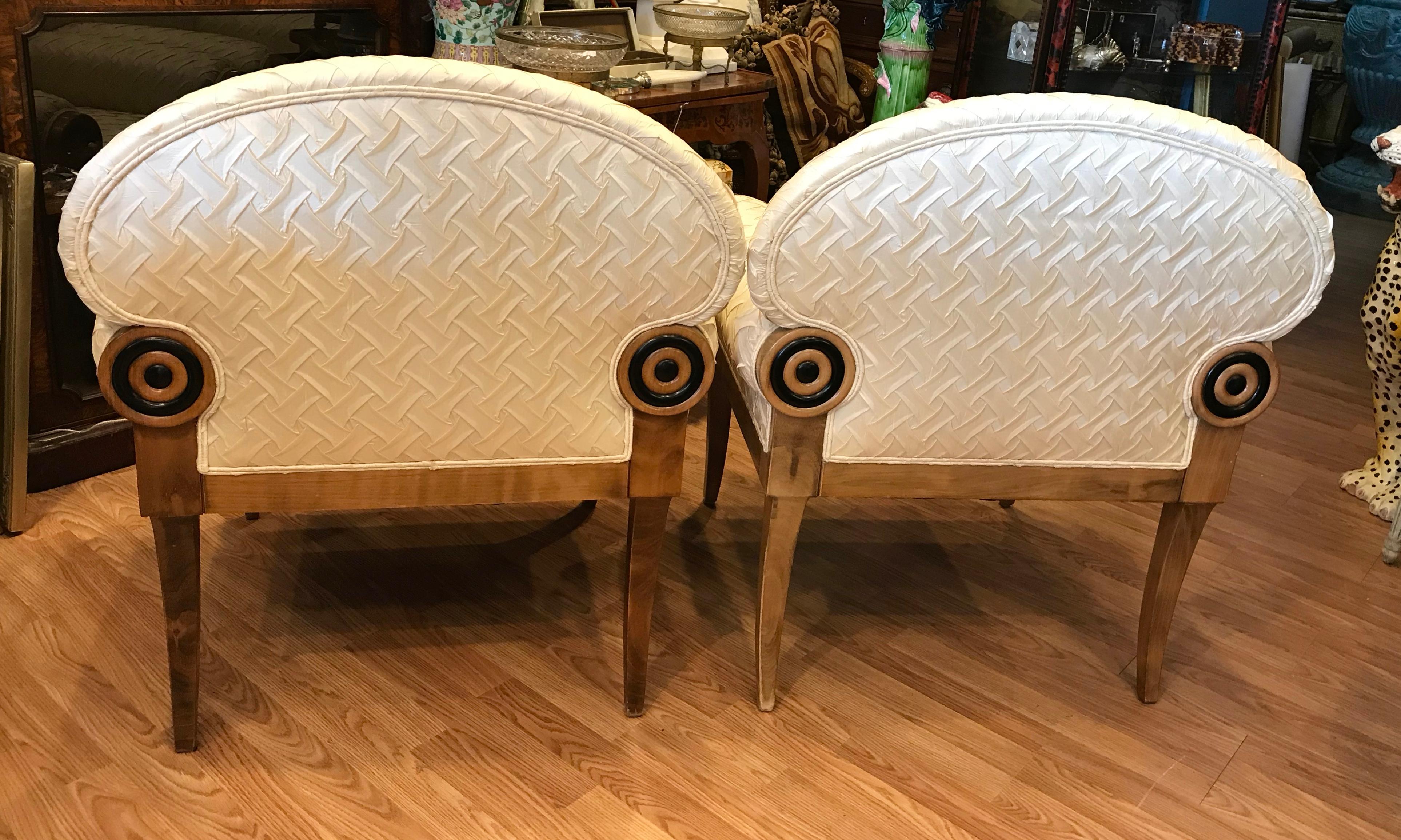 Pair of Art Deco Inspired Midcentury Club Chairs 2