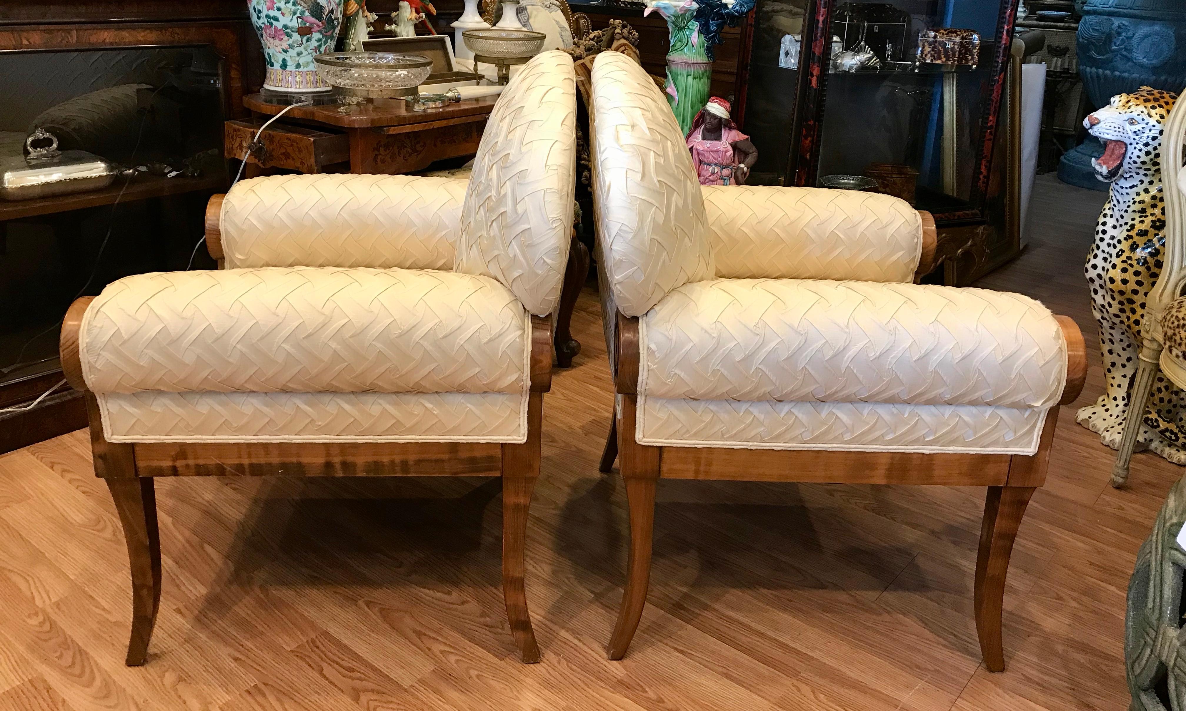 Pair of Art Deco Inspired Midcentury Club Chairs 3