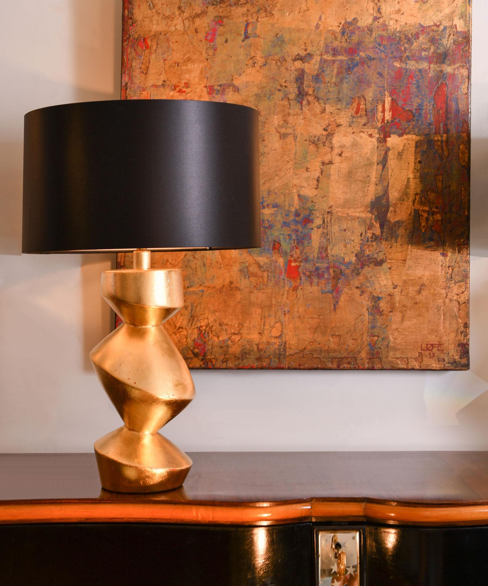 XXIe siècle et contemporain Paire d'objets d'inspiration Art Déco  Lampes de table sculpturales 