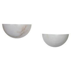 Pair of Art Deco inspired Spanish alabaster sconces