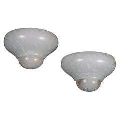 Pair of Art Deco inspired Spanish alabaster sconces