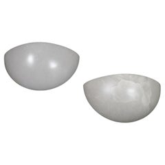 Pair of Art Deco inspired Spanish alabaster sconces