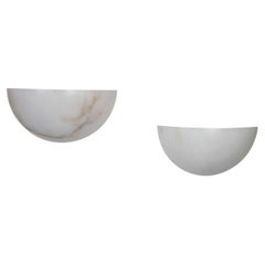 Pair of Art Deco inspired Spanish alabaster sconces