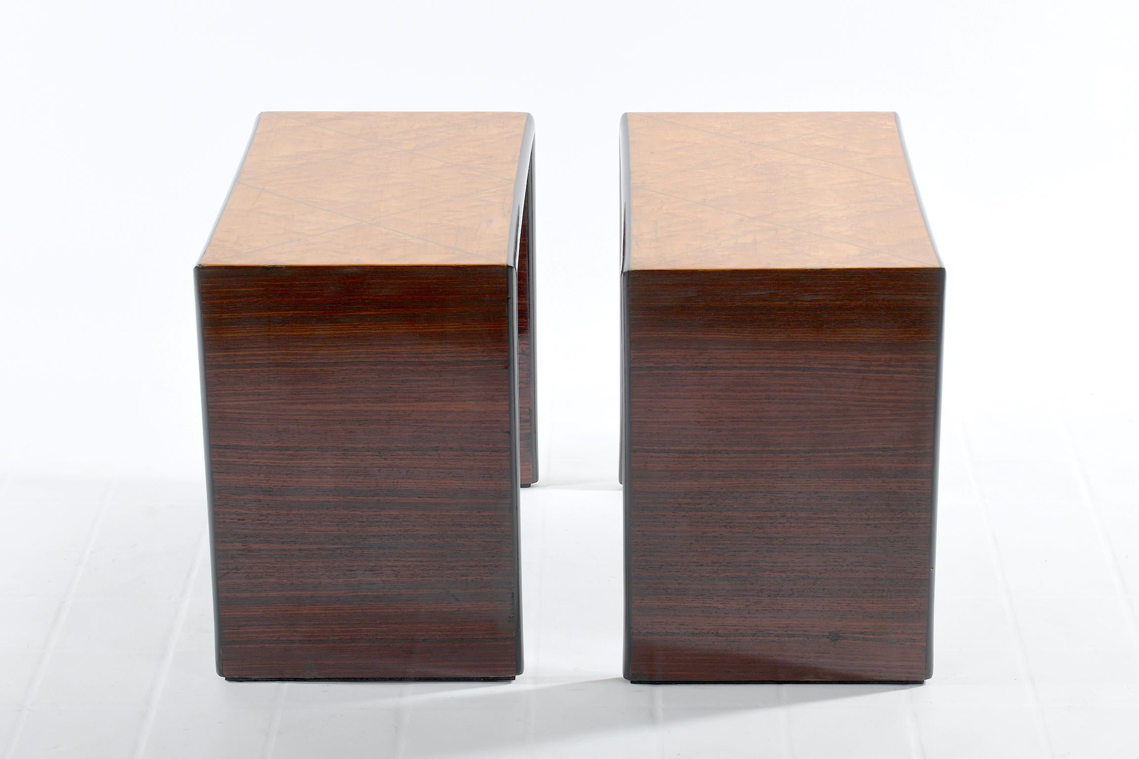 Mid-20th Century Pair of Art Deco Italian Stools or Side Table For Sale