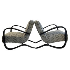 Coppia di poltrone da salotto Art Deco Jindrich Halabala Model H269, Repubblica Ceca, anni '40