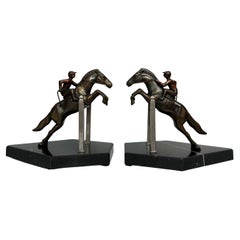 Pair of Art Deco Jockey Bookends