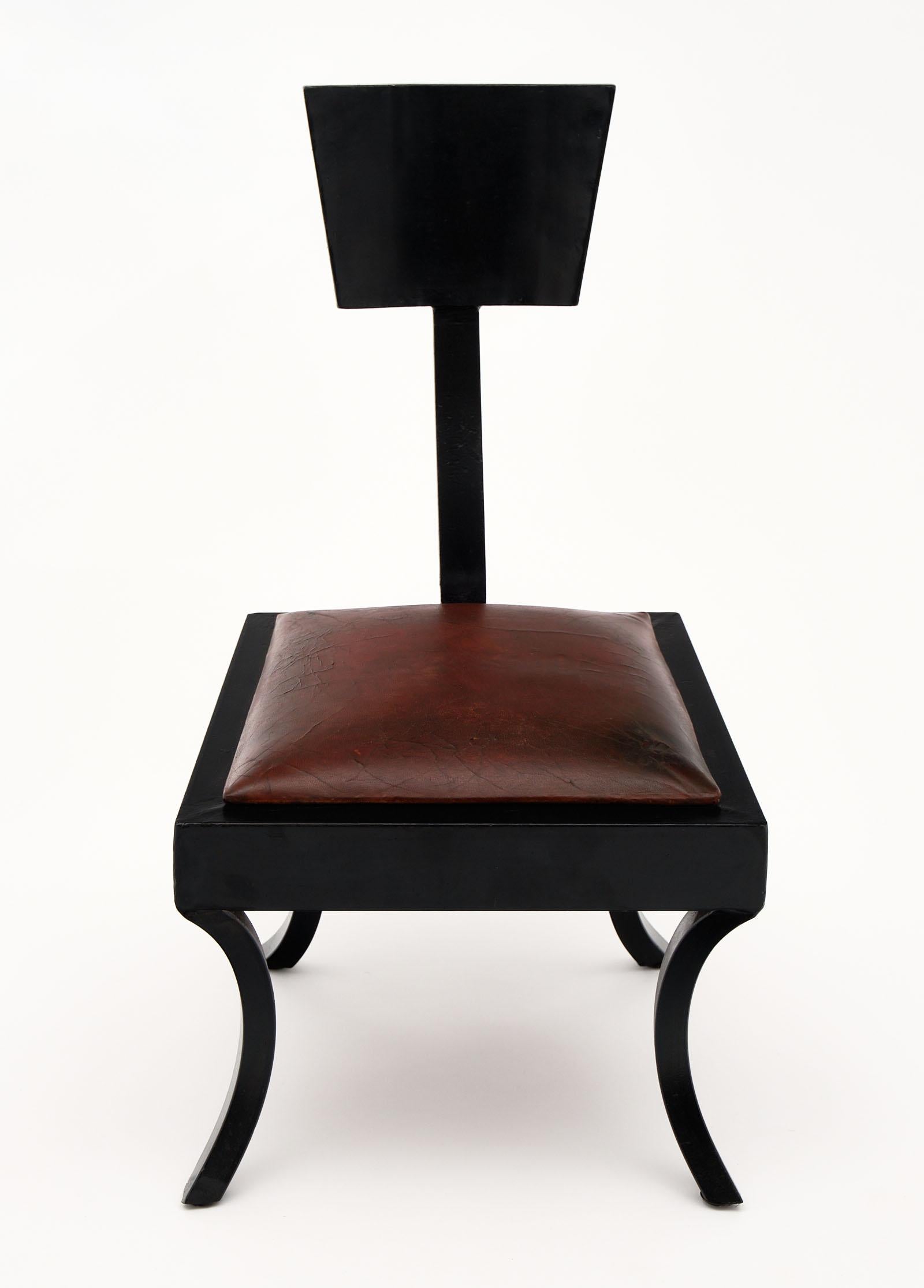Mid-20th Century Pair of Art Deco Klismos Low Chairs