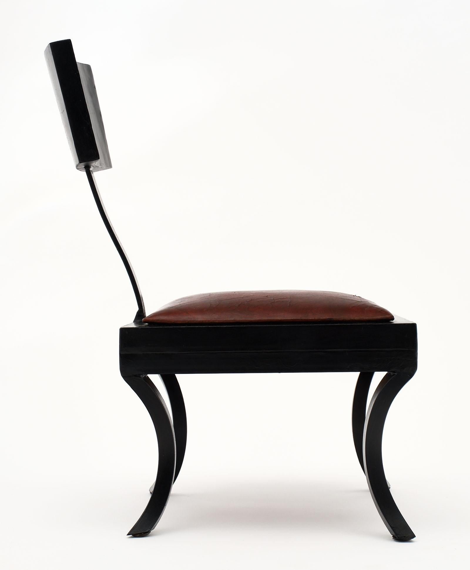 Pair of Art Deco Klismos Low Chairs 2