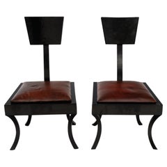 Pair of Art Deco Klismos Low Chairs