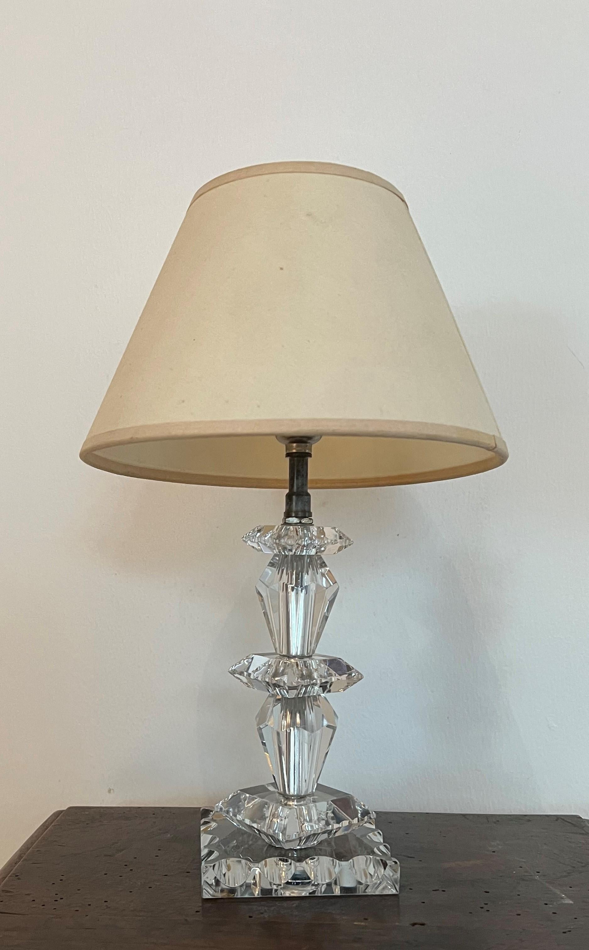 baccarat lamp vintage