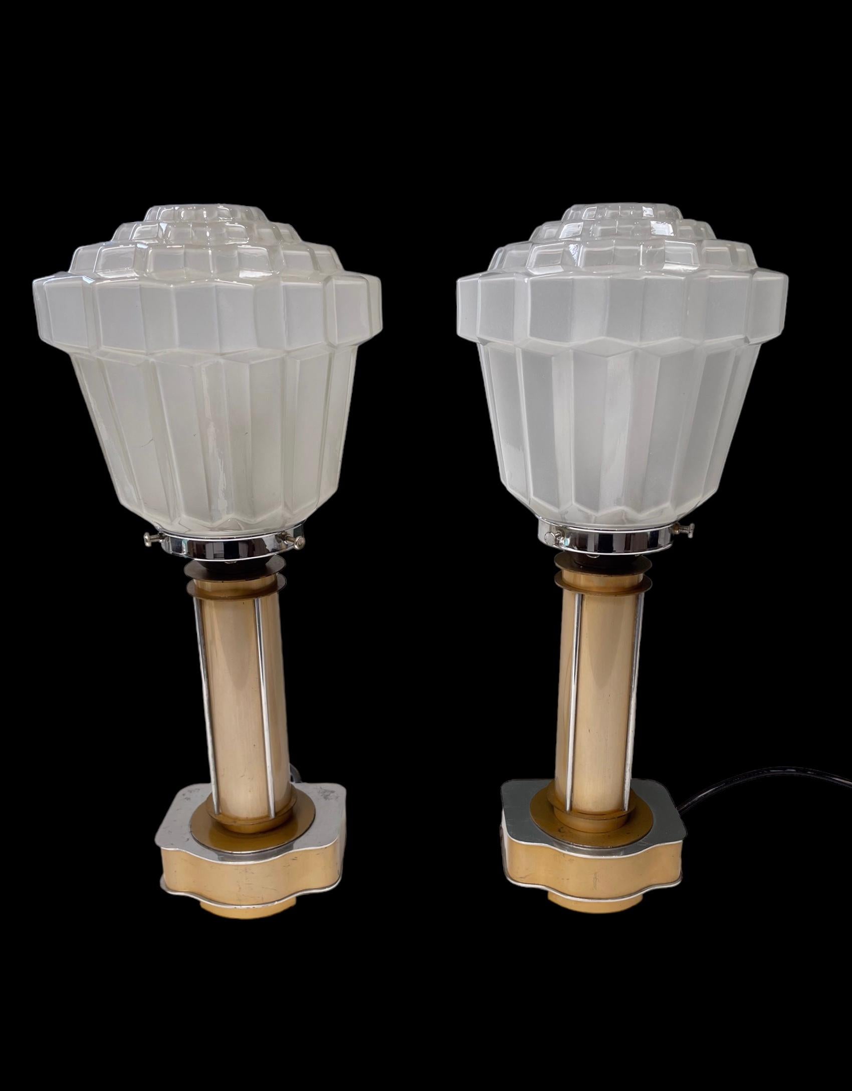 Pair of Art Deco Lamps 3