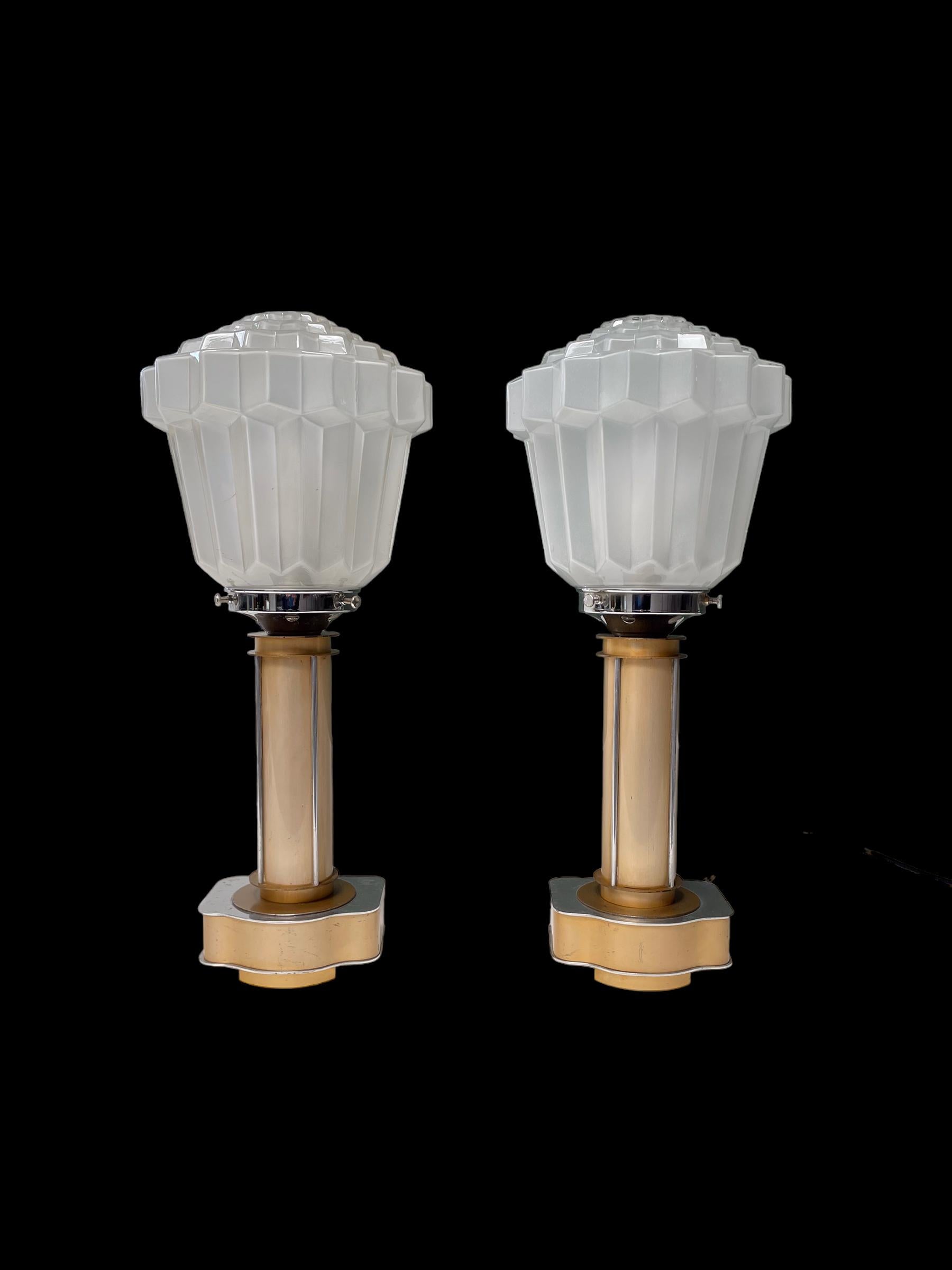 Pair of Art Deco Lamps 5