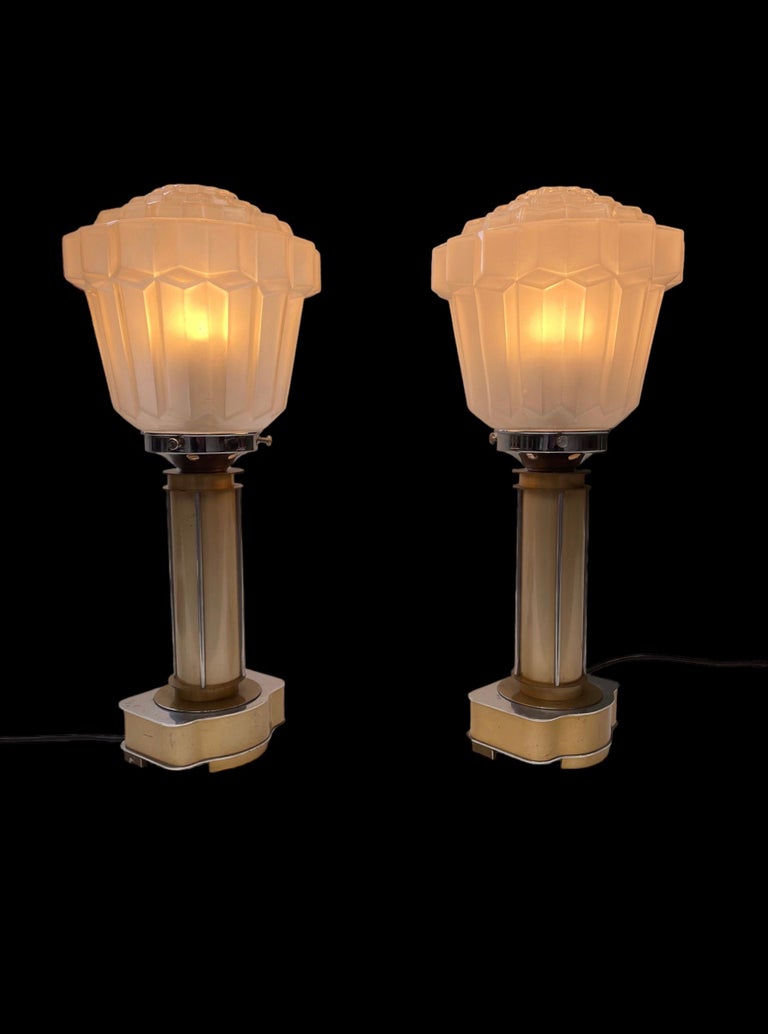 Pair of Art Deco Lamps For Sale at 1stDibs